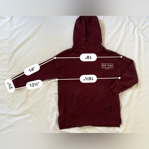 Kids Zara Burgundy Hoodie. Size 8 - Picture 2 of 8